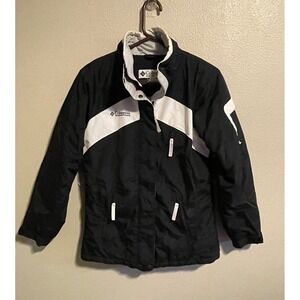 Columbia Sportswear Women's Small Black White Insulated Winter Ski Jacket